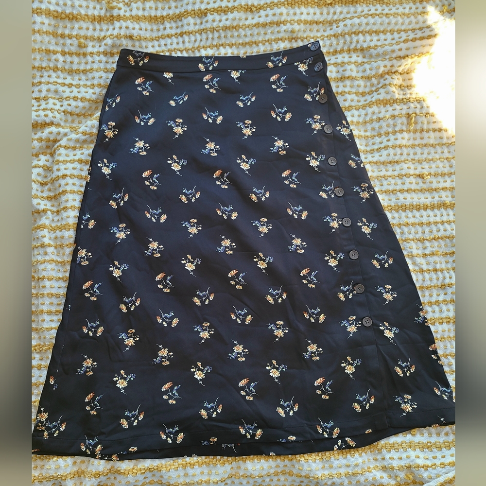 Madewell floral midi skirt